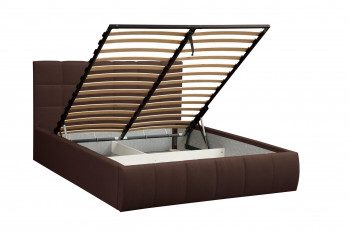 Кровать "Диана" ш. 1600 (Н=1010мм) (жаккард шоколад) в Бородино - borodino.mebel54.com | фото