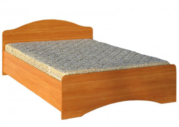 Кровать двойная 1600-1 без матраса (круглые спинки) Вишня Оксфорд в Бородино - borodino.mebel54.com | фото