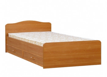 Кровать двойная с ящиками 1400-1 без матраса (круглые спинки) Вишня Оксфорд в Бородино - borodino.mebel54.com | фото