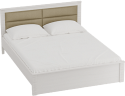 Кровать Элана 1400 с основанием Бодега белая в Бородино - borodino.mebel54.com | фото