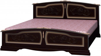 Кровать Елена из массива сосны 800*2000 Орех в Бородино - borodino.mebel54.com | фото