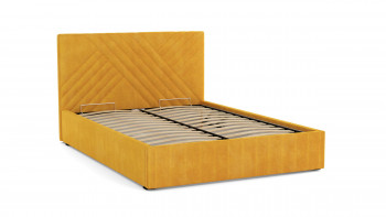 Кровать Гамма ш. 1400 (без основания для хранения) (велюр тенерифе куркума) в Бородино - borodino.mebel54.com | фото