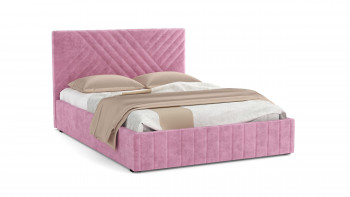 Кровать Гамма ш. 1400 (без основания для хранения) (велюр тенерифе розовый) в Бородино - borodino.mebel54.com | фото