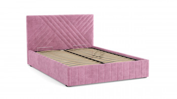 Кровать Гамма ш. 1400 (без основания для хранения) (велюр тенерифе розовый) в Бородино - borodino.mebel54.com | фото