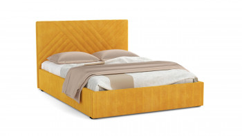 Кровать Гамма ш. 1400 (с основанием для хранения) (велюр тенерифе куркума) в Бородино - borodino.mebel54.com | фото