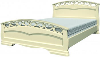 Кровать Грация-1 из массива сосны 1400*2000 Орех в Бородино - borodino.mebel54.com | фото