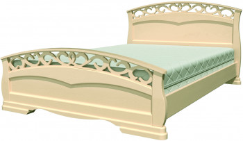 Кровать Грация-1 из массива сосны 900*2000 Белый античный в Бородино - borodino.mebel54.com | фото