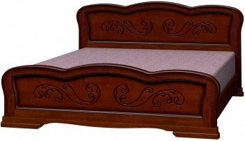 Кровать Карина-8 из массива сосны 1200*2000 Орех в Бородино - borodino.mebel54.com | фото