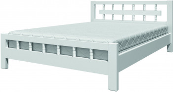 Кровать Натали-5 из массива сосны 1400*2000 Белый античный в Бородино - borodino.mebel54.com | фото