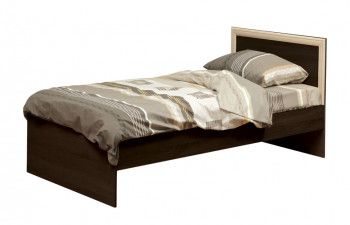 Кровать одинарная 21.55 (шир. 900) с настилом (венге/профиль дуб линдберг)/осн. в Бородино - borodino.mebel54.com | фото