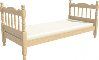 Кровать одинарная Аленка из массива сосны 800*1890 Сосна в Бородино - borodino.mebel54.com | фото