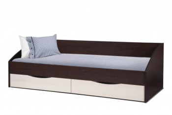 Кровать одинарная "Фея - 3" (симметричная) New (венге / вудлайн кремовый / ДВПО: белый) в Бородино - borodino.mebel54.com | фото