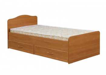 Кровать одинарная с ящиками 800-1 без матраса (круглые спинки) Вишня Оксфорд в Бородино - borodino.mebel54.com | фото