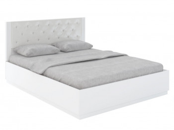 Кровать с ПМ М25 Спальня Тиффани (белый текстурный) в Бородино - borodino.mebel54.com | фото