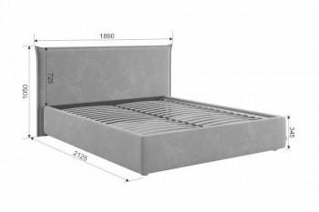 Кровать с подъемным механизмом Лада 160х200 см (графит (велюр)) в Бородино - borodino.mebel54.com | фото