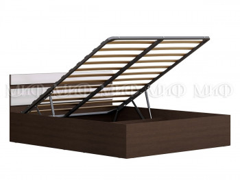 Кровать с подъемным механизмом Нэнси 1,4м (Венге/белый глянец) в Бородино - borodino.mebel54.com | фото