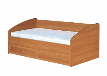 Кровать с ящиками с задней спинкой 900-1 без матраса Вишня Оксфорд в Бородино - borodino.mebel54.com | фото