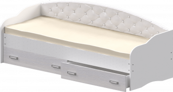 Кровать Софа-7 с мягкой спинкой (800х1900) Белый в Бородино - borodino.mebel54.com | фото