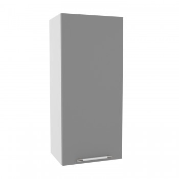 Квадро ВП 400 шкаф верхний высокий (Белый софт/корпус Серый) в Бородино - borodino.mebel54.com | фото