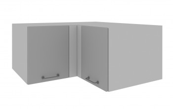 Лофт ГВПГУ 1000 шкаф верхний горизонтальный угловой высокий (Штукатурка белая/корпус Серый) в Бородино - borodino.mebel54.com | фото
