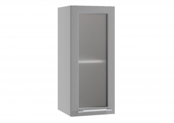 Лофт ПС 300 шкаф верхний со стеклом (Штукатурка белая/корпус Серый) в Бородино - borodino.mebel54.com | фото