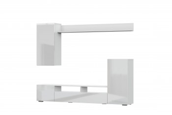 Мебель для гостиной МГС 4 (Белый/Белый глянец) в Бородино - borodino.mebel54.com | фото