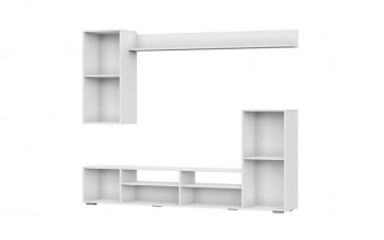 Мебель для гостиной МГС 4 (Белый/Цемент светлый) в Бородино - borodino.mebel54.com | фото
