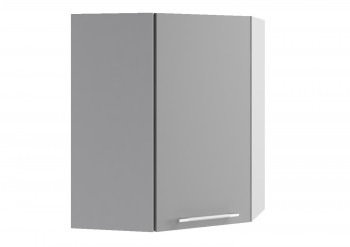Монца ВПУ 550 Шкаф верхний угловой высокий (Белый софт/корпус Серый) в Бородино - borodino.mebel54.com | фото