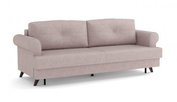 Оливер / диван - кровать 3-х местн. (еврокнижка) (велюр велутто пастельно-розовый 11 / велюр велутто в Бородино - borodino.mebel54.com | фото