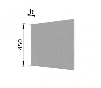 Панель торцевая (для шкафа горизонтального глубокого высокого) ГВПГ Капри (Липа белый) в Бородино - borodino.mebel54.com | фото