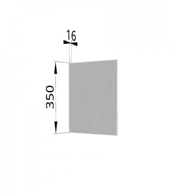 Панель торцевая (для шкафа горизонтального) ПГ Капри (Липа белый) в Бородино - borodino.mebel54.com | фото
