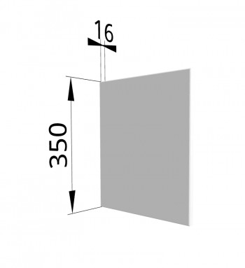 Панель торцевая (для шкафа горизонтального) ПГ Ройс (Белый софт) в Бородино - borodino.mebel54.com | фото