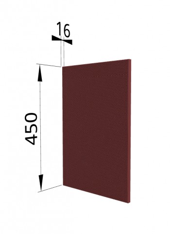 Панель торцевая (для шкафа горизонтального высокого) ВПГ Квадро (Красная кожа) в Бородино - borodino.mebel54.com | фото