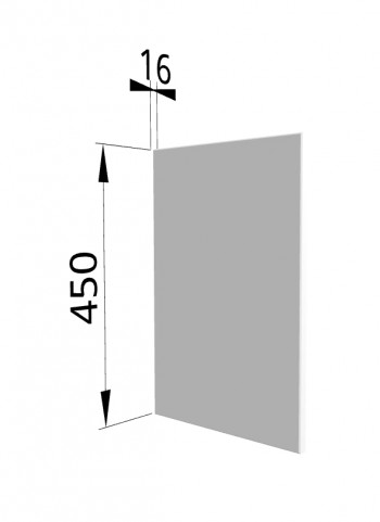 Панель торцевая (для шкафа горизонтального высокого) ВПГ Ройс (Белый софт) в Бородино - borodino.mebel54.com | фото