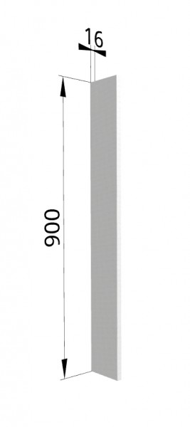 Панель торцевая (для шкафа верхнего торцевого высокого) ВПТ 400 Капри (Липа белый) в Бородино - borodino.mebel54.com | фото