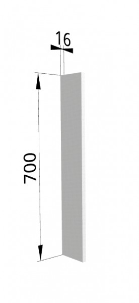 Панель торцевая (для шкафа верхнего торцевого высотой 700 мм) ПТ 400 Мелисса (Бежевый скин) в Бородино - borodino.mebel54.com | фото