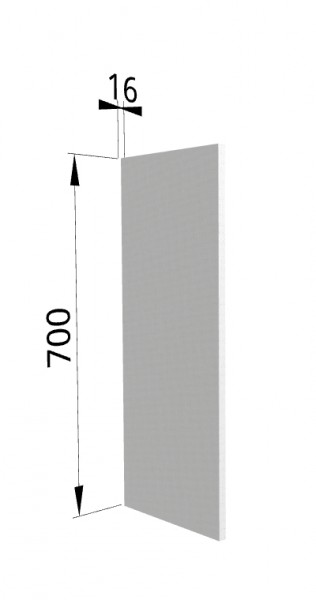 Панель торцевая (для шкафа верхнего высотой 700 мм) П Мелисса (Бежевый скин) в Бородино - borodino.mebel54.com | фото