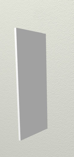 Панель торцевая П Скала (для шкафа верхнего) Бетон темный в Бородино - borodino.mebel54.com | фото