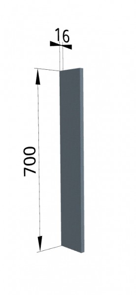 Панель торцевая ПТ 400 Квадро (для шкафа торцевого верхнего) Лунный свет в Бородино - borodino.mebel54.com | фото