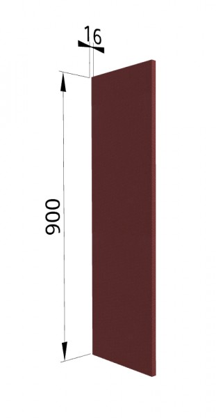 Панель торцевая ВП Квадро (для шкафа верхнего высокого) Красная кожа в Бородино - borodino.mebel54.com | фото