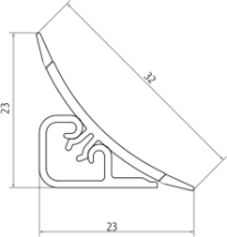 Плинтус LB-23, L=3000мм, черная бронза в Бородино - borodino.mebel54.com | фото