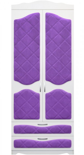 Шкаф 2-х створчатый с ящиками серии Иллюзия 32 Фиолетовый в Бородино - borodino.mebel54.com | фото