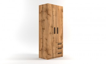 Шкаф 2-х створчатый с ящиками Шервуд (Дуб Вотан) в Бородино - borodino.mebel54.com | фото