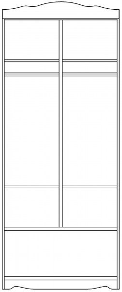 Шкаф 2-х створчатый серии Иллюзия 71 Бордовый в Бородино - borodino.mebel54.com | фото
