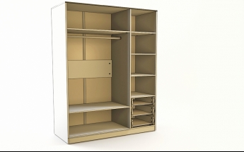 Шкаф 3-х створчатый с ящиками Бэлла (Выбеленное дерево/Белый) в Бородино - borodino.mebel54.com | фото