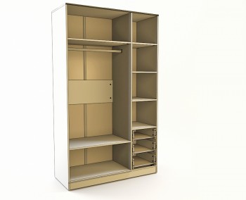 Шкаф 3-х створчатый с ящиками Эппл (Зеленый/Белый/корпус Клен) в Бородино - borodino.mebel54.com | фото