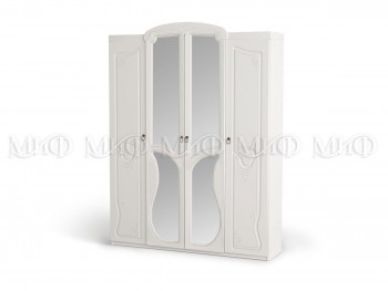 Шкаф 4-створчатый Мария (Белый глянец) в Бородино - borodino.mebel54.com | фото