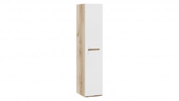 Шкаф для белья с 1-ой дверью «Фьюжн» Дуб Делано/Белый глянец в Бородино - borodino.mebel54.com | фото
