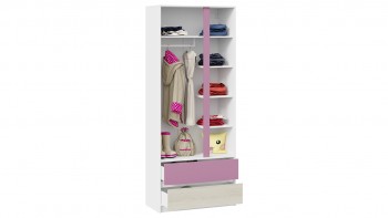 Шкаф для одежды комбинированный «Сканди» Дуб Гарден/Белый/Лиловый в Бородино - borodino.mebel54.com | фото