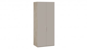 Шкаф для одежды с 2 глухими дверями «Эмбер» Баттл Рок/Серый глянец в Бородино - borodino.mebel54.com | фото